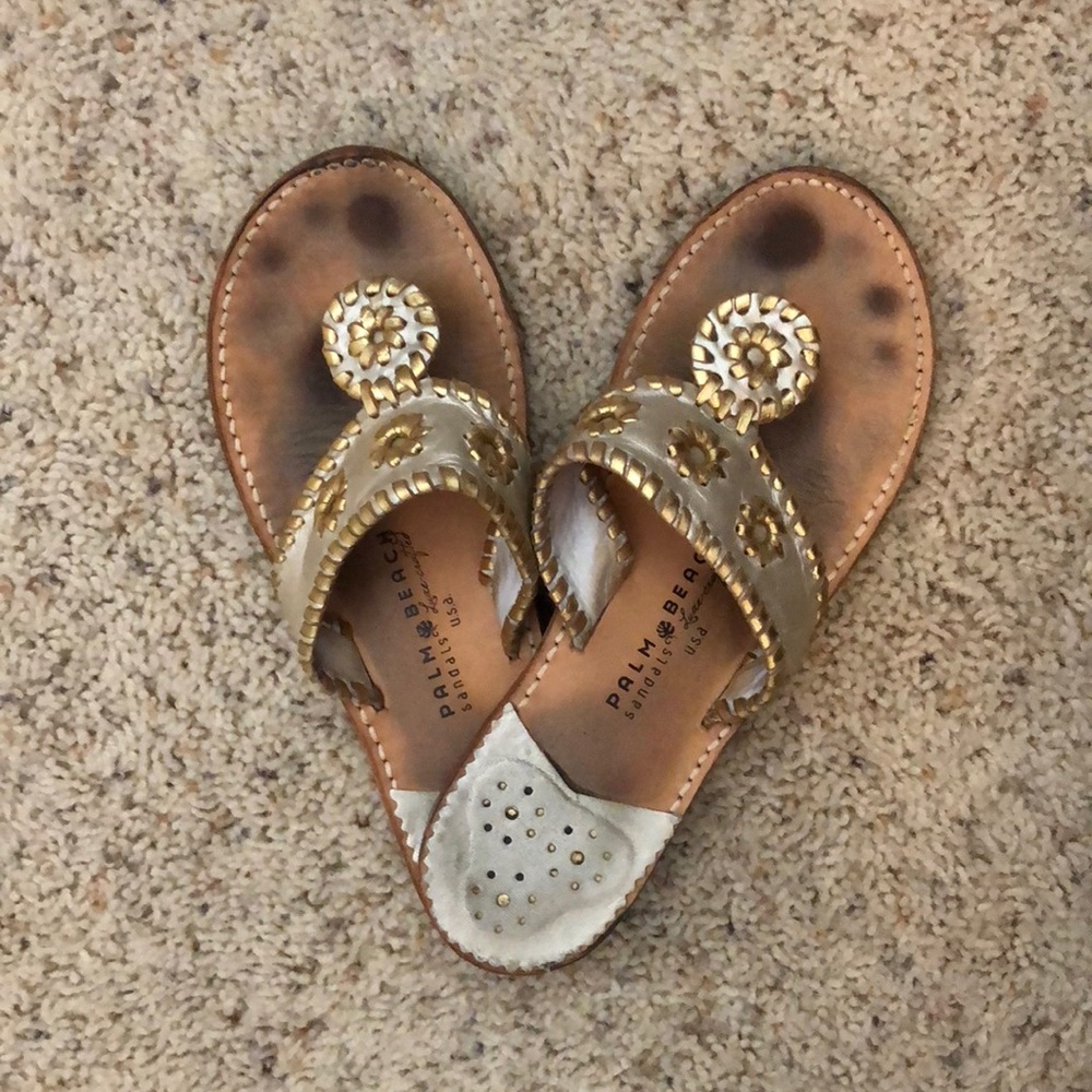 Gold and silver sandals - Picture 3 of 4